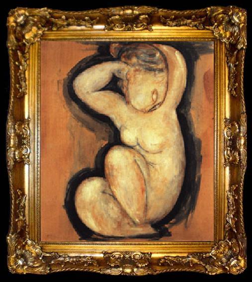 framed  Amedeo Modigliani caryatid, ta009-2